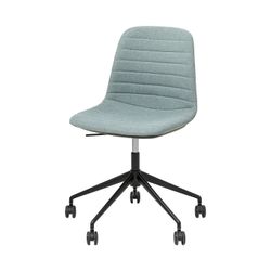Sofia Chair Black Gas Lift Castor Base Leaf Fabric