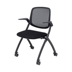 Logic Training Chair with Castors & Arms Black