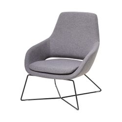 Elaro Lounge Chair Black Frame Onyx Fabric