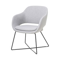 Elaro Meeting Chair Black Frame Greymist Fabric