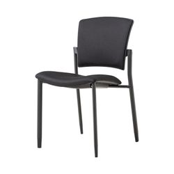 Zipp Visitor Chair 4-Leg Black Frame Black Fabric