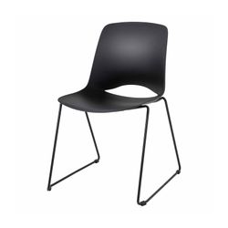 Vista Glide Chair Black Sled Base Black Shell