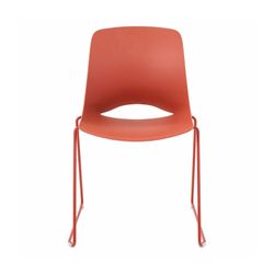 Vista Glide Chair Rust Sled Base Rust Shell