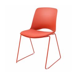 Vista Glide Chair Rust Sled Base Rust Shell & Rust Seat Pad