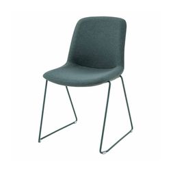 Vista Glide Chair Moss Sled Base Kellygreen Fabric