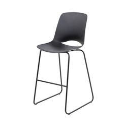 Vista Rise Barstool Black Sled Base Black Shell