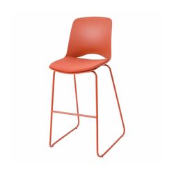 Vista Rise Barstool Rust Sled Base Rust Shell & Rust Seat Pad