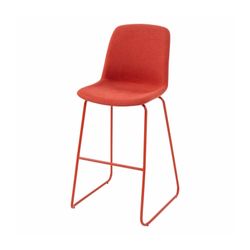 Vista Rise Barstool Rust Sled Base Rust Fabric