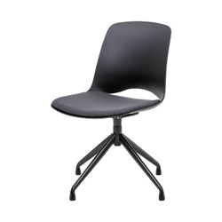 Vista Pivot Chair Black Base & Shell Charcoal Seat Pad