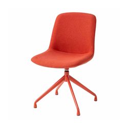 Vista Pivot Chair Rust Base Rust Fabric