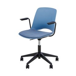 Vista Swivel Chair Black Base & Arms Sky Shell & Niagara Seat Pad