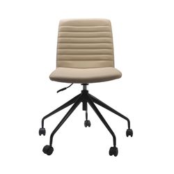 Pixel Breakout & Meeting Chair Black 5 Star Base Almond PU