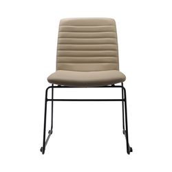 Pixel Breakout & Visitor Chair Black Sled Base Almond PU