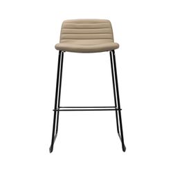 Pixel Bar Stool Black Sled Base Almond PU