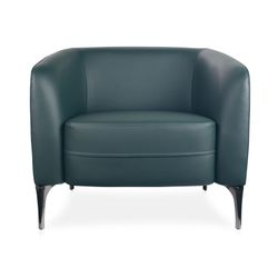 Liso Lounge Chair Single Seat Forest Green PU