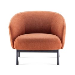 Cosmos Lounge Chair Single Seat Rust Fabric