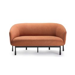 Cosmos Lounge Chair Two Seater Rust Fabric
