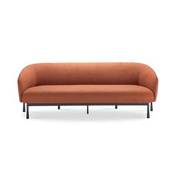 Cosmos Lounge Chair Three Seater Rust Fabric