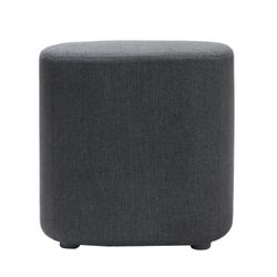 Kali Square Ottoman Charcoal Fabric