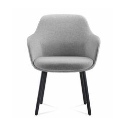 Aspen 4 Leg Tub Chair Light Grey Fabric