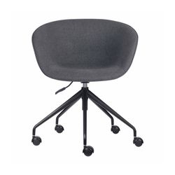 Pixel Tub Chair On 5 Star Black Base Charcoal Fabric