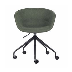 Pixel Tub Chair On 5 Star Black Base Olive Fabric