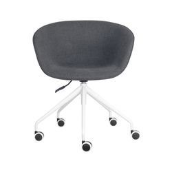Pixel Tub Chair On 5 Star White Base Charcoal Fabric