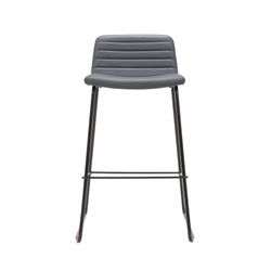 Pixel Counter Stool Black Sled Base French Navy PU