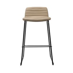 Pixel Counter Stool Black Sled Base Almond PU