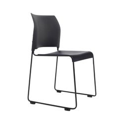 Buro Maxim Visitors Chair Sled Base No Arms Stackable Black