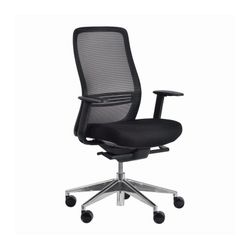 Konfurb Luna Chair Mesh Back with 4D Arms Black