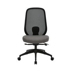 Buro Force Chair Black Frame Black Mesh Back Grey Seat