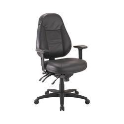 Buro Persona Chair 24/7 With Arms Black Leather