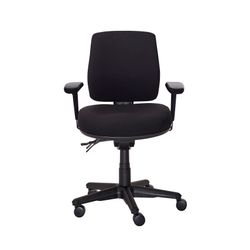 Buro Roma Chair 3 Lever Mid Back with Arms & Seat Slide Black
