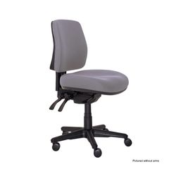 Buro Roma Chair 3 Lever Mid Back with Arms & Seat Slide Charcoal