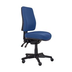 Buro Roma Chair 3 Lever High Back with Seat Slide Dark Blue