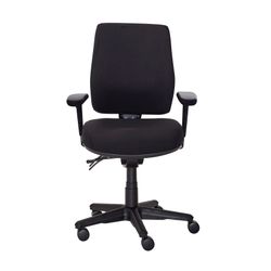 Buro Roma Chair 3 Lever High Back with Arms & Seat Slide Black