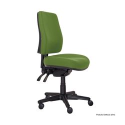 Buro Roma Chair 3 Lever High Back with Arms & Seat Slide Green
