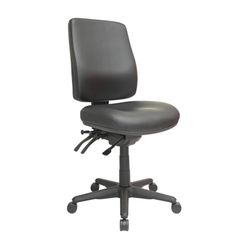 Buro Roma Chair 3 Lever High Back with Seat Slide Black Dillon PU