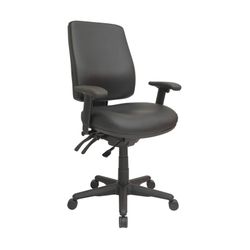 Buro Roma Chair 3 Lever High Back with Arms & Seat Slide Black Dillon PU