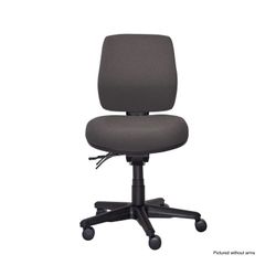 Buro Roma Chair 3 Lever MB SafeTex with Arms & Seat Slide Charcoal