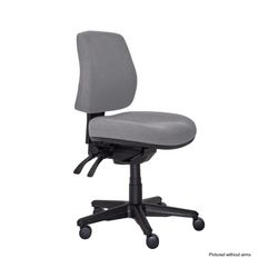 Buro Roma Chair 3 Lever MB SafeTex with Arms & Seat Slide Smoke