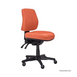 Buro Roma Chair 3 Lever MB SafeTex with Arms & Seat Slide Rust