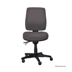 Buro Roma Chair 3 Lever HB SafeTex with Arms & Seat Slide Charcoal