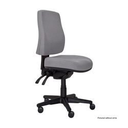 Buro Roma Chair 3 Lever HB SafeTex with Arms & Seat Slide Smoke