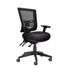 Buro Metro II 24/7 Chair Nylon Base Mesh Back with Arms & Seat Slide Black