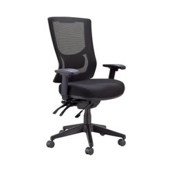 Buro Metro II 24/7 Chair Nylon Base High Mesh Back with Arms & Seat Slide Black