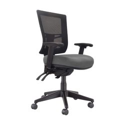 Buro Metro II 24/7 Chair Mesh Back SafeTex with Arms & Seat Slide Smoke
