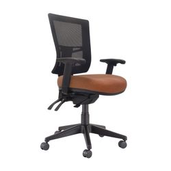 Buro Metro II 24/7 Chair Mesh Back SafeTex with Arms & Seat Slide Rust