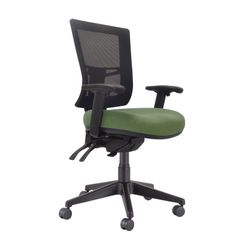 Buro Metro II 24/7 Chair Mesh Back SafeTex with Arms & Seat Slide Olive